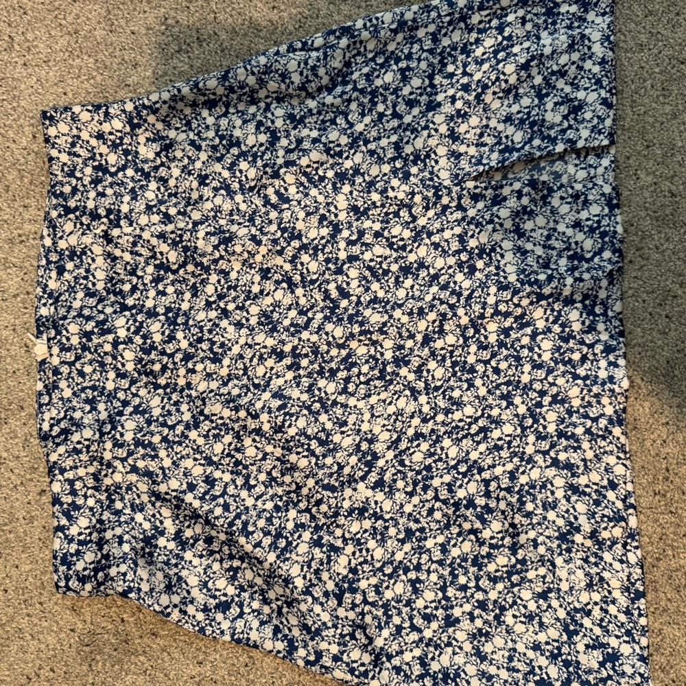 Zara Blue Floral Mini Skirt